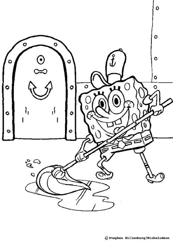 Plansa de colorat cu Spongebob 71 88